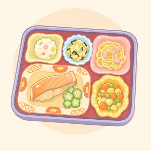 ライフデリのお弁当のイラスト