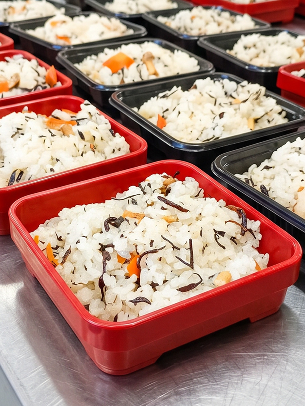 昼食のご飯は「ひじきごはん」です♪